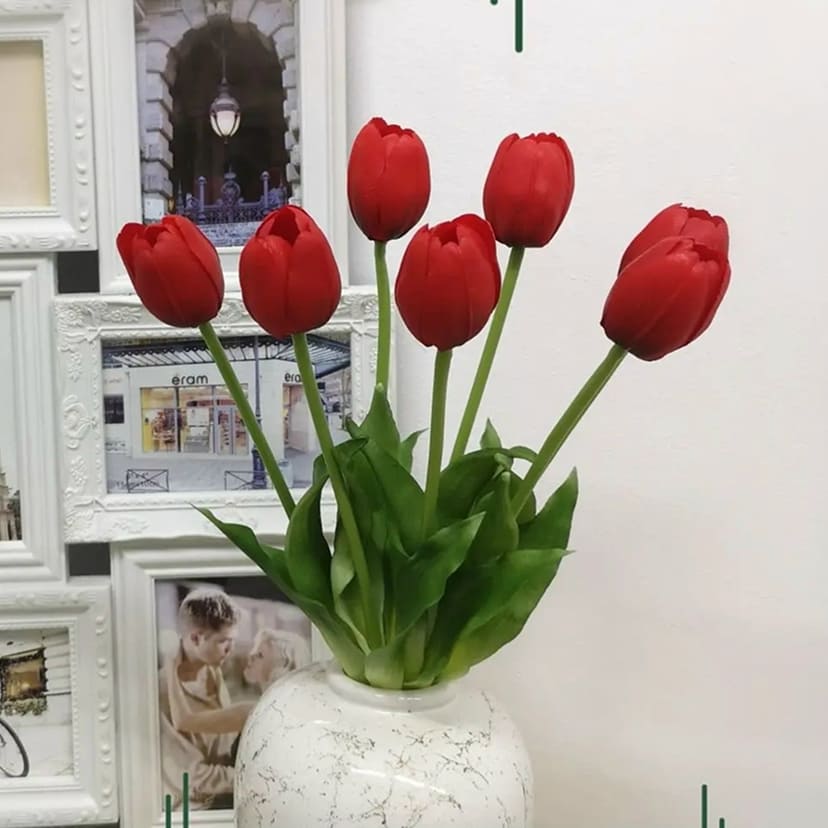 Искусственные цветы в Ростове-на-Дону | Цветы искусственные «Тюльпаны», красные, букет