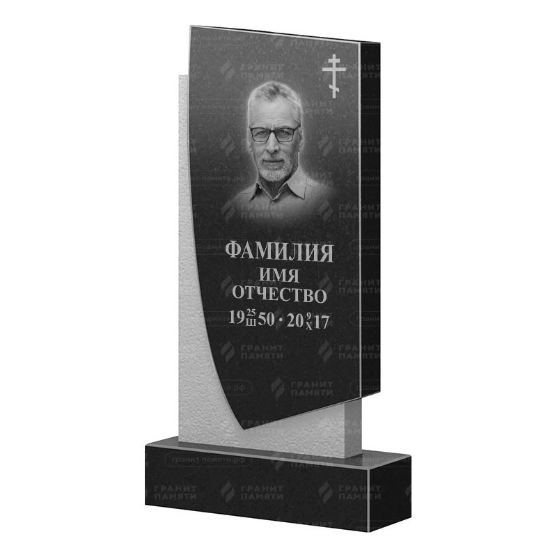 Памятники из гранита вертикальные в&nbsp;Ростове-на-Дону | Гранитный памятник ФГ-075