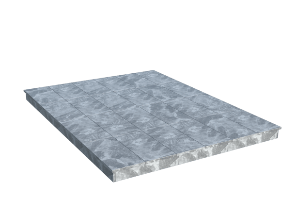 Площадки на могилу в&nbsp;Ростове-на-Дону | Площадка с вертикальной (10 см) мраморной облицовкой