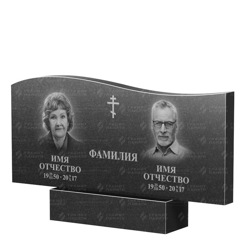 Памятники из гранита двойные в&nbsp;Ростове-на-Дону | Двойной гранитный памятник ФГ-255