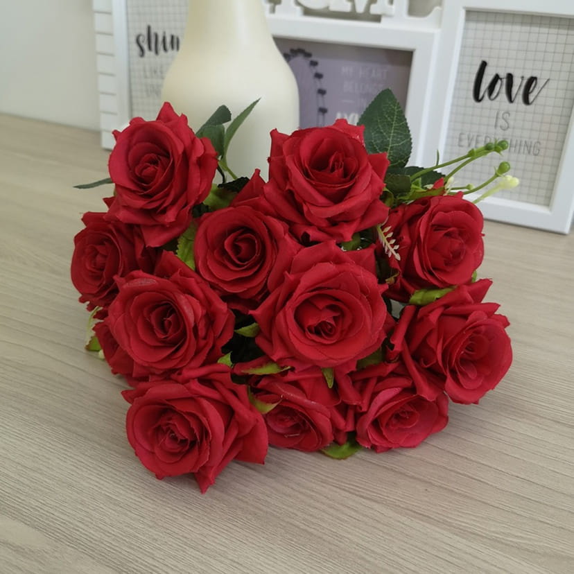 Искусственные цветы в Ростове-на-Дону | Цветы искусственные «Розы острые», красные, букет