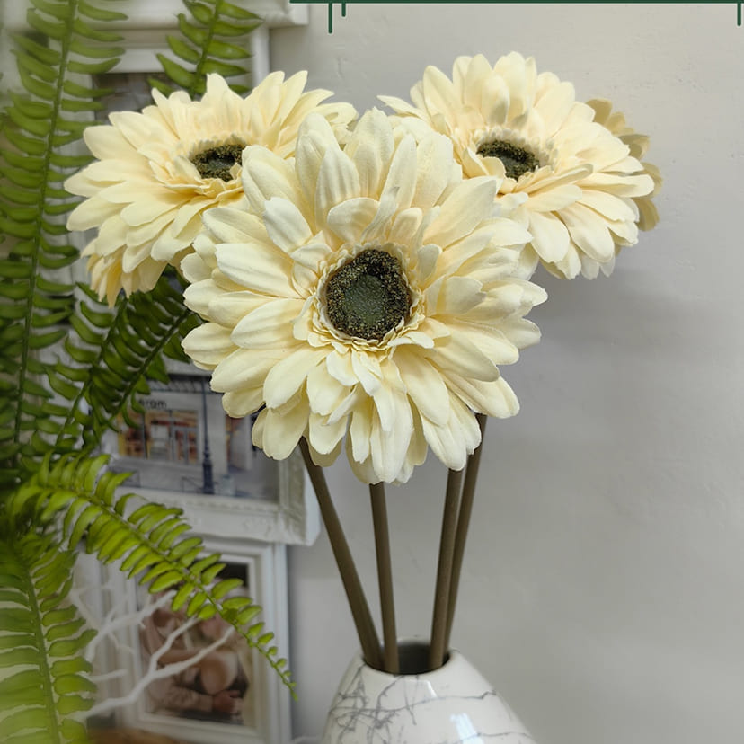 Искусственные цветы в Ростове-на-Дону | Цветок искусственный «Гербера», молочно-персиковая, одиночный