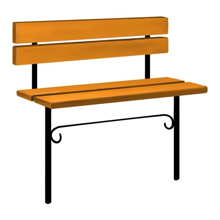 Металлические оградки, столы, скамейки в&nbsp;Ростове-на-Дону | Скамейка №4 со спинкой