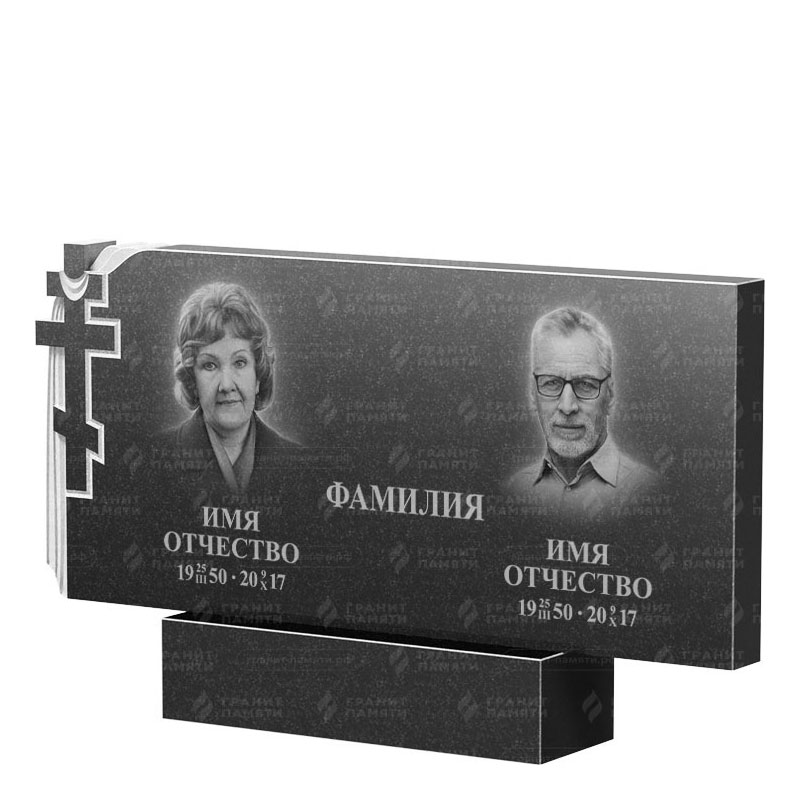 Памятники из гранита двойные в&nbsp;Ростове-на-Дону | Двойной гранитный памятник ФГ-139