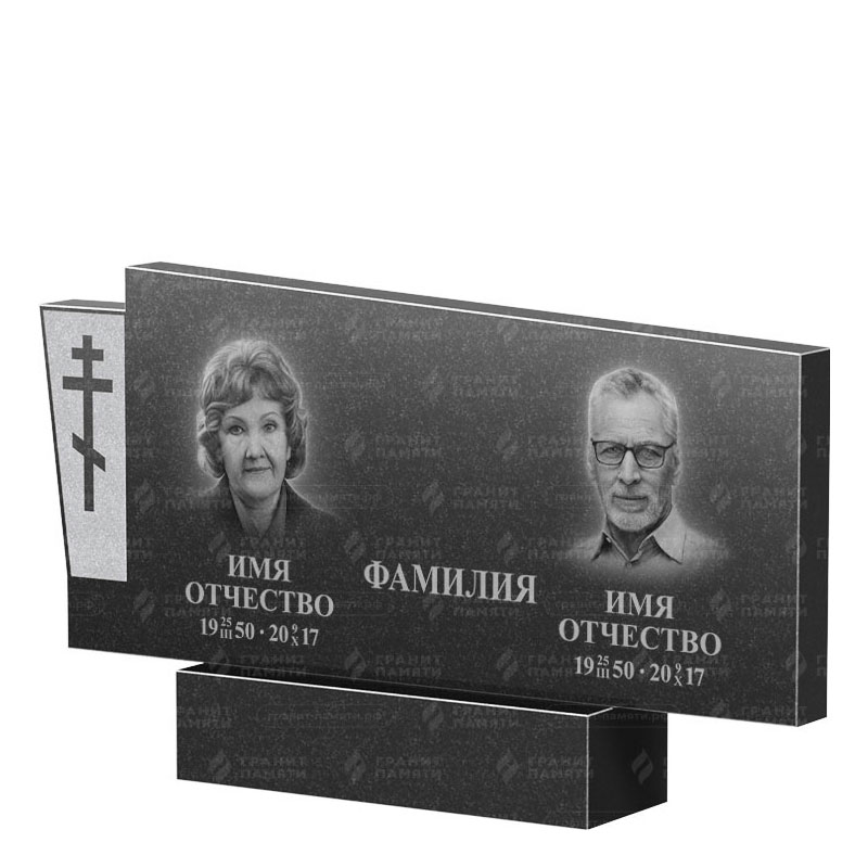 Памятники из гранита двойные в&nbsp;Ростове-на-Дону | Двойной гранитный памятник ФГ-137
