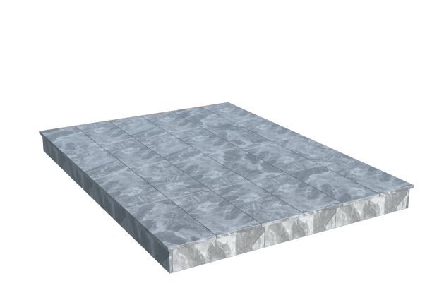 Площадки на могилу в&nbsp;Ростове-на-Дону | Площадка с вертикальной (15 см) мраморной облицовкой