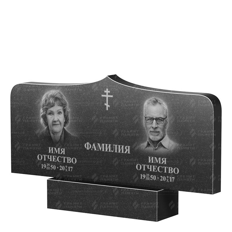 Гранитные памятники в&nbsp;Ростове-на-Дону | Двойной гранитный памятник ФГ-260