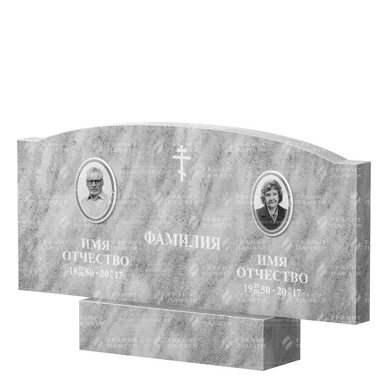 Памятники из мрамора в&nbsp;Ростове-на-Дону | Двойной мраморный памятник ФМ-257