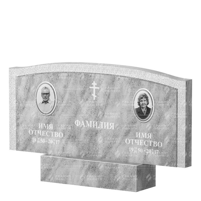 Памятники из мрамора в&nbsp;Ростове-на-Дону | Двойной мраморный памятник ФМ-131