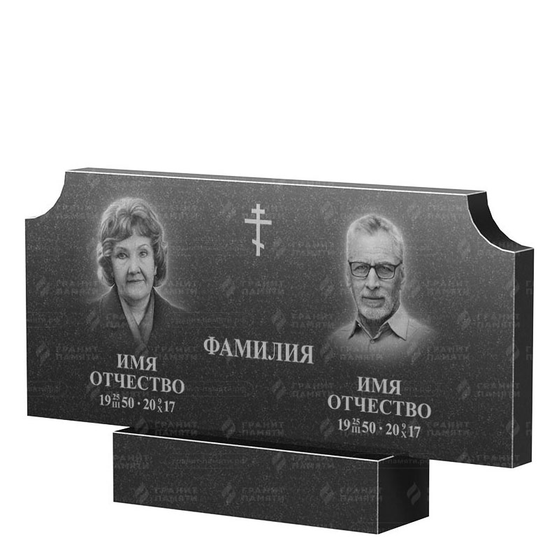 Памятники из гранита двойные в&nbsp;Ростове-на-Дону | Двойной гранитный памятник ФГ-253