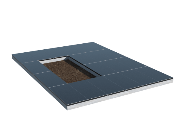 Площадки на могилу в&nbsp;Ростове-на-Дону | Площадка с облицовкой гранитом Габбро (под цветник)