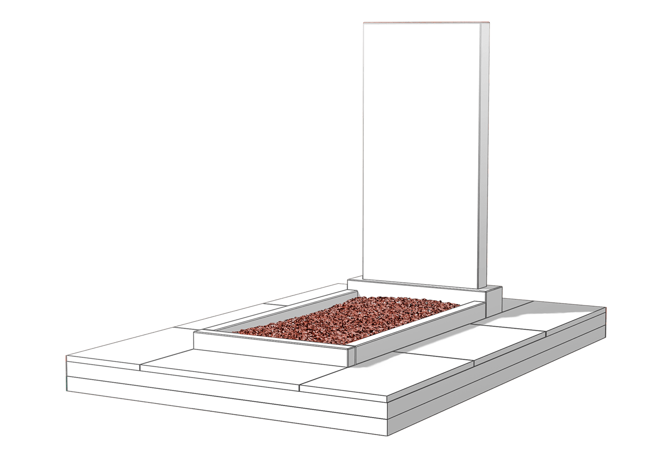 Засыпка цветника камушками в Ростове-на-Дону