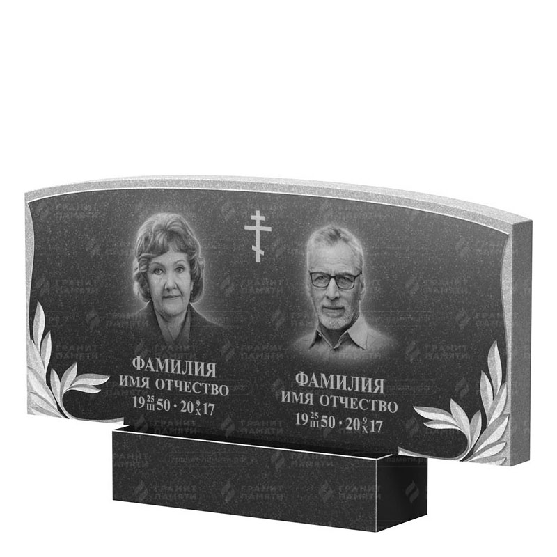 Памятники из гранита двойные в&nbsp;Ростове-на-Дону | Двойной гранитный памятник ФГ-135