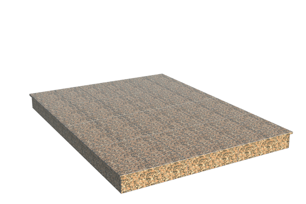 Площадки на могилу в&nbsp;Ростове-на-Дону | Площадка с вертикальной (15 см) облицовкой Южно-султаевским гранитом