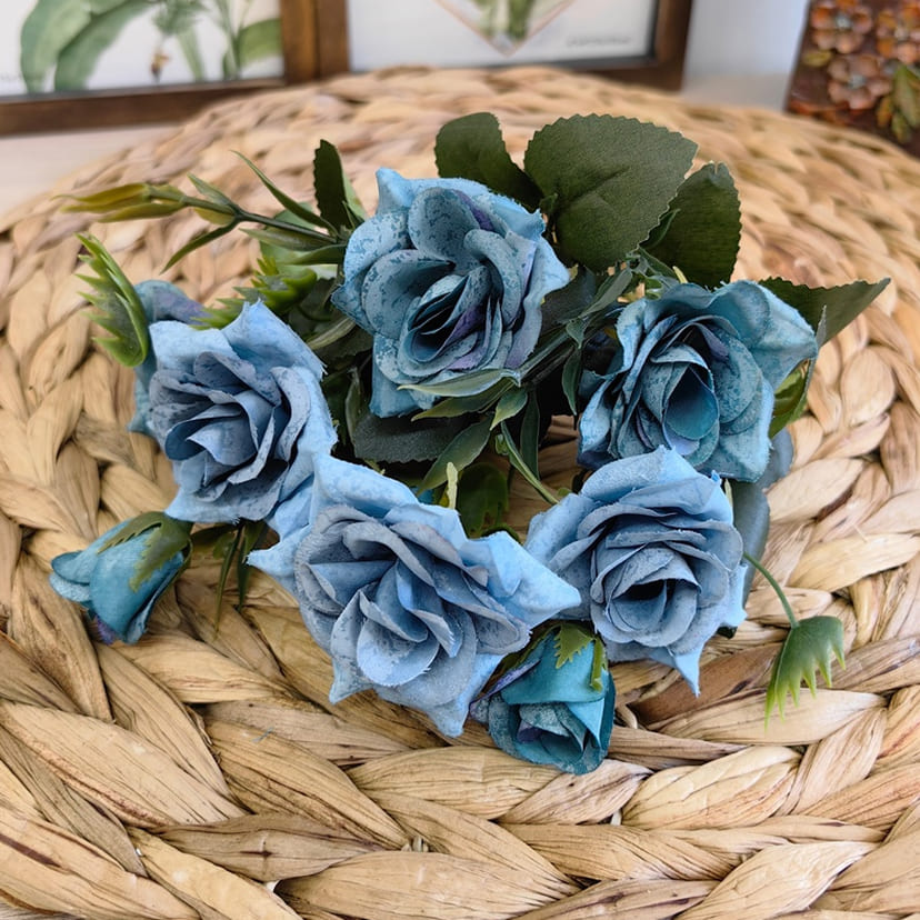 Искусственные цветы в Ростове-на-Дону | Цветы искусственные «Розы», синие, букет