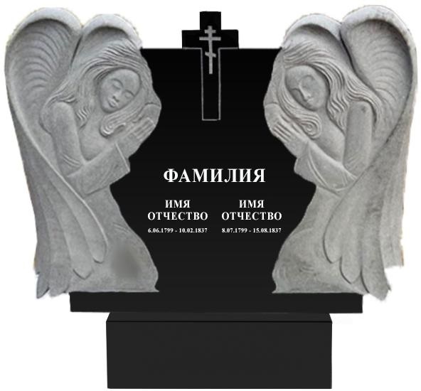 Памятники с ангелом на могилу в&nbsp;Ростове-на-Дону | Гранитный памятник Ангел №1