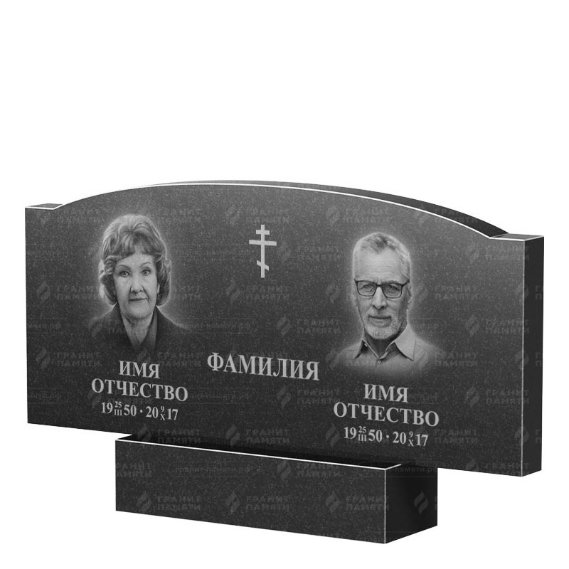 Гранитные памятники в&nbsp;Ростове-на-Дону | Двойной гранитный памятник ФГ-257