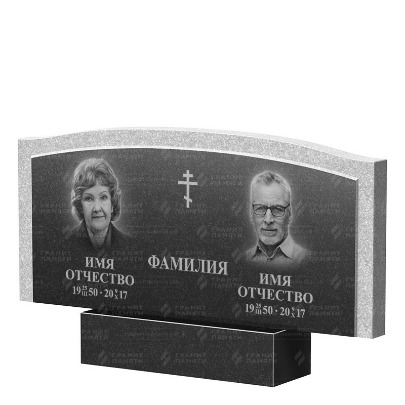 Памятники из гранита двойные в&nbsp;Ростове-на-Дону | Двойной гранитный памятник ФГ-131
