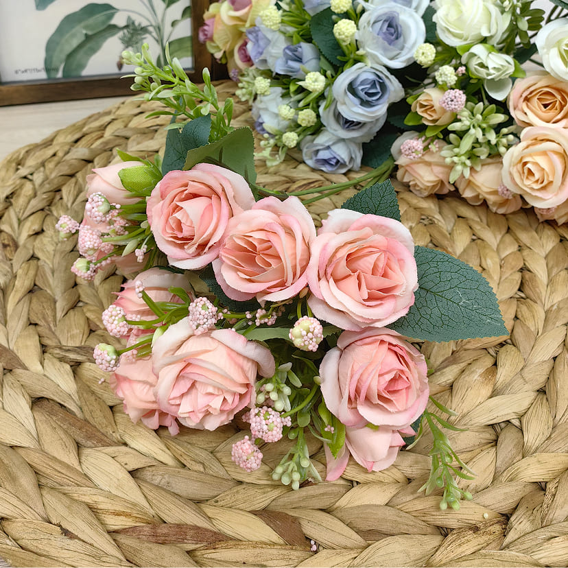 Искусственные цветы в Ростове-на-Дону | Цветы искусственные «Розы», нежно-розовые, букет