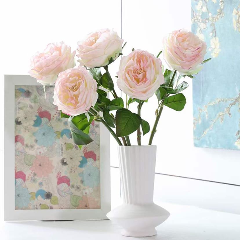 Искусственные цветы в Ростове-на-Дону | Цветок искусственный «Роза пионовидная», молочно-розовая, одиночный