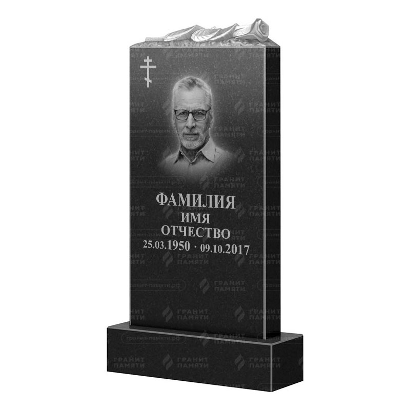 Памятники из гранита с цветами в&nbsp;Ростове-на-Дону | Гранитный памятник ФГ-105