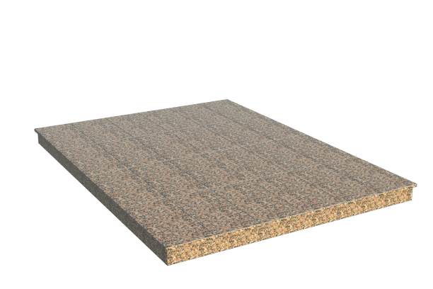 Площадки на могилу в&nbsp;Ростове-на-Дону | Площадка с вертикальной (10 см) облицовкой Южно-султаевским гранитом