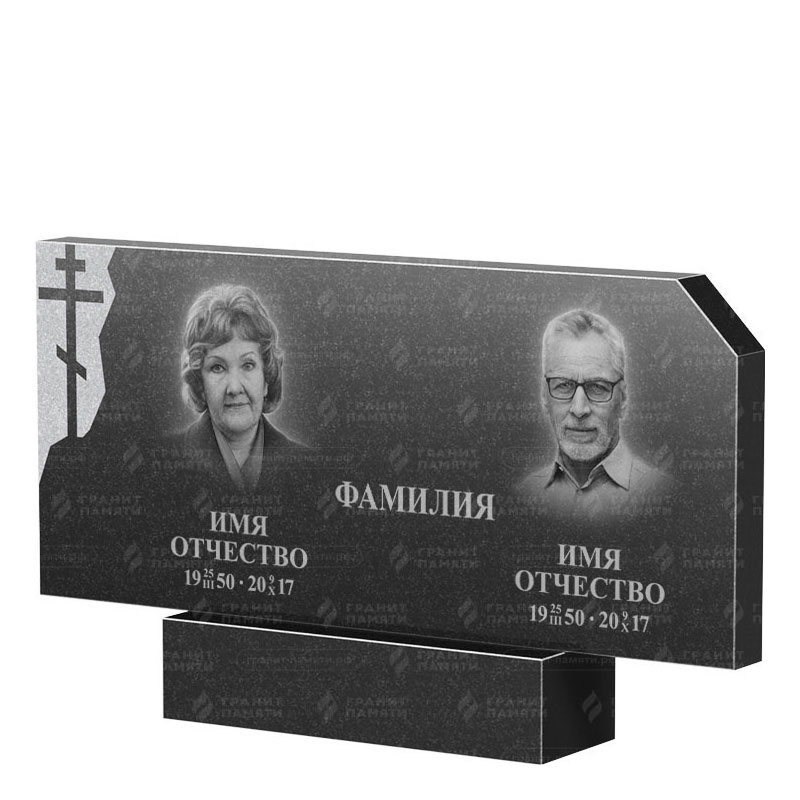 Памятники из гранита двойные в&nbsp;Ростове-на-Дону | Двойной гранитный памятник ФГ-134